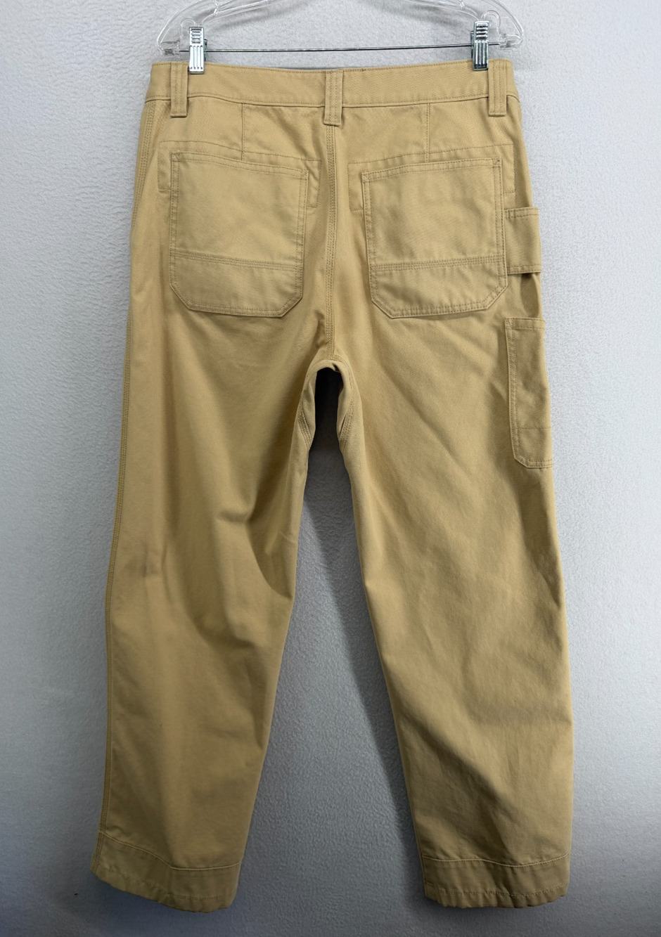 LL BEAN Pants Mens 34x32 Katahdin Heavy Canvas Carpenter Utility Cotton Beige